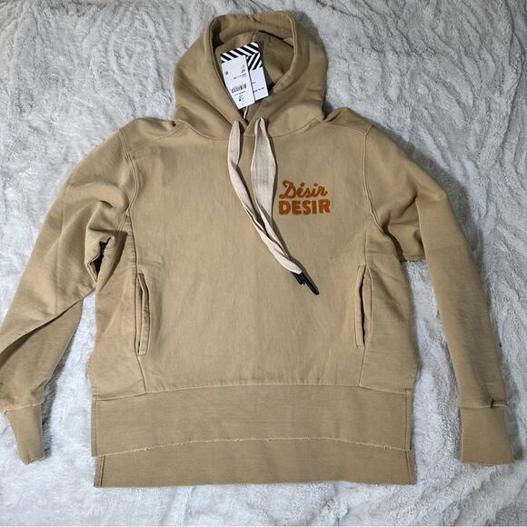 NWT Sandrine RosexFree People Collab Size XS Desir Hoodie Tan Cozy Hip Hop Trend - Picture 4 of 15